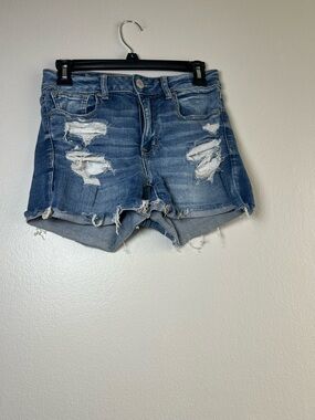 Distressed Blue Denim Women’s Shorts